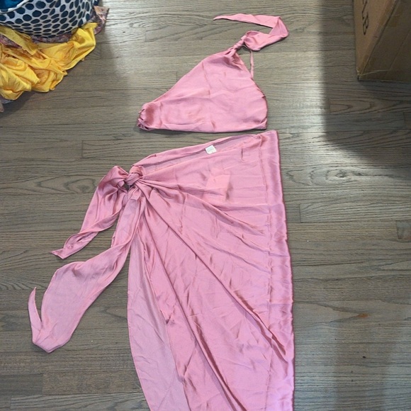 NWT Baobab Marea Set Rose Pink Midi Dress - Picture 6 of 11